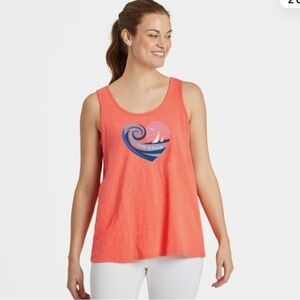 Life Is Good Coral Tank Top